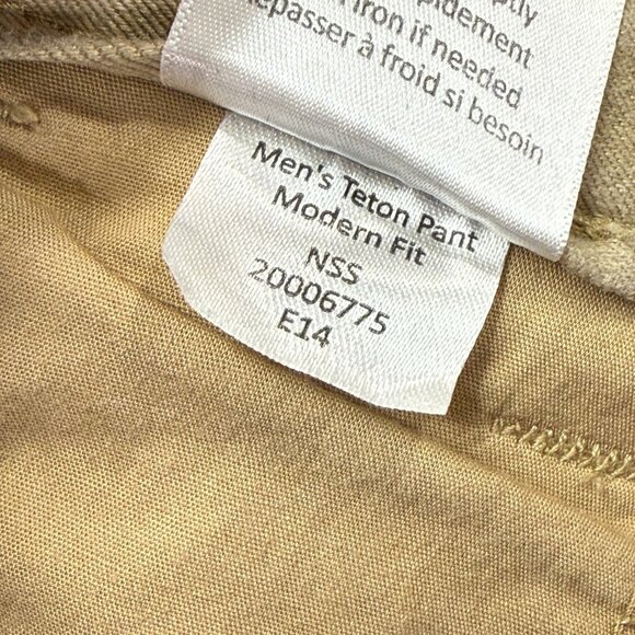 Mountain Khakis Teton Pants Men 32 x 30 Beige Stretch Slim Fit Tapered b128 - Picture 7 of 16